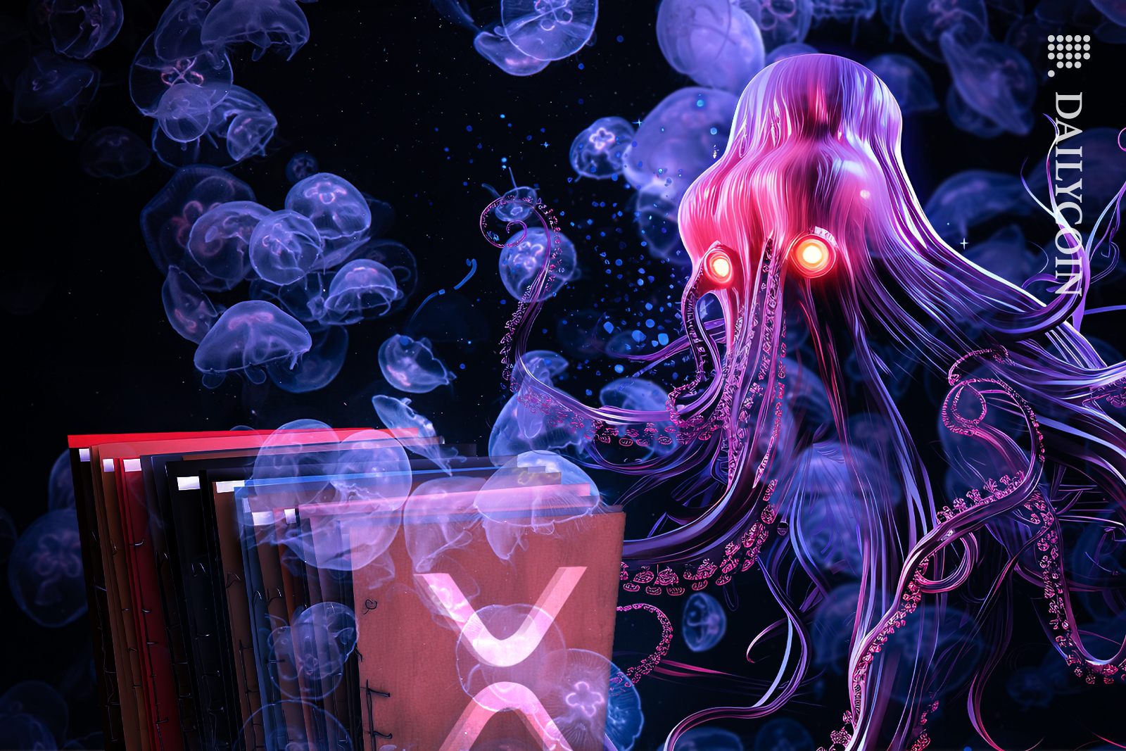 Jelly fishes bringing Kraken the XRP files.