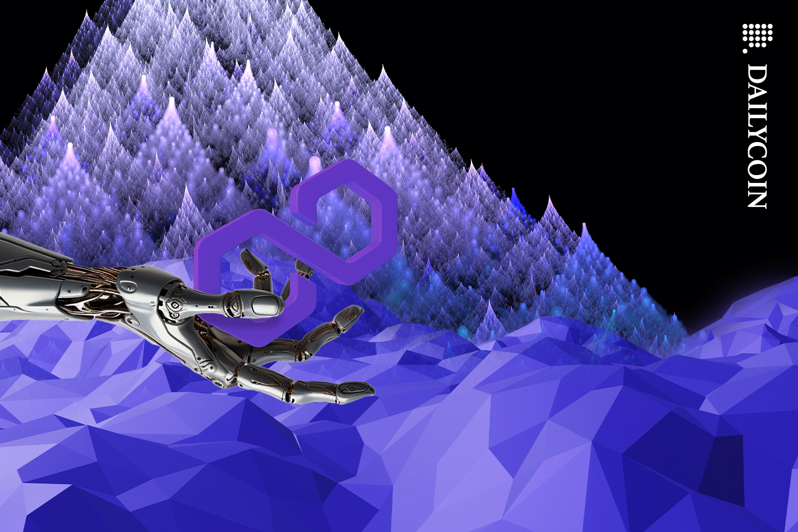 Polygons changing landcape, a new digital layer is building.