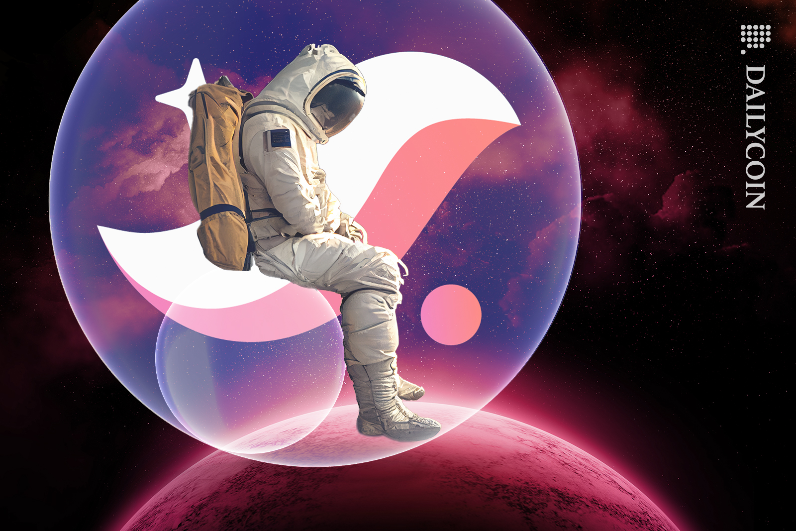 Spaceman in a Starknet bubble looking lonely.