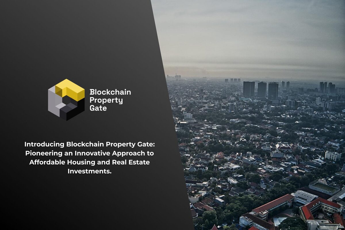 Blockchain Property Gate advertisement.