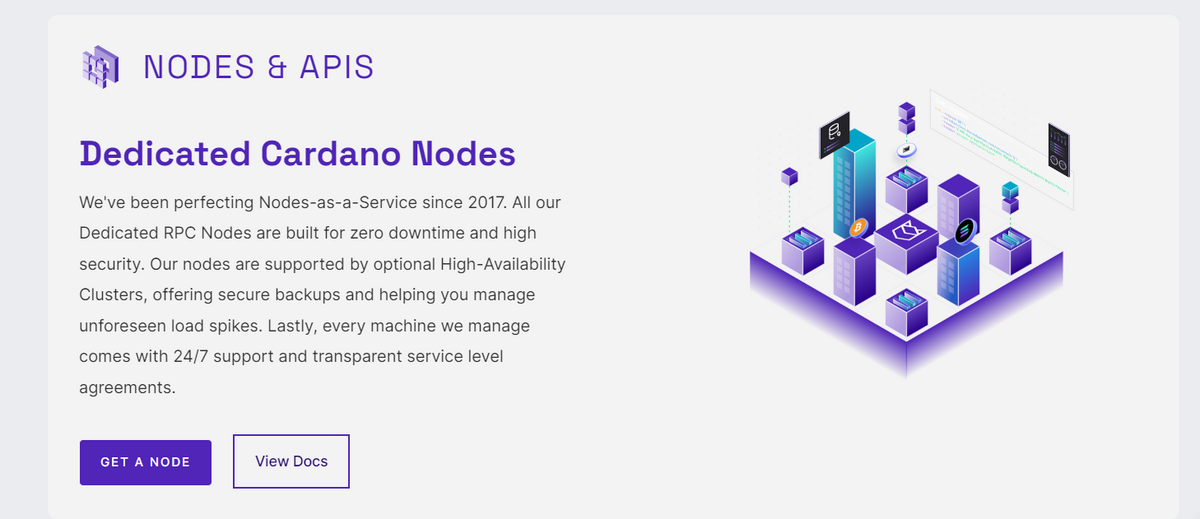 Cardano nodes as service.