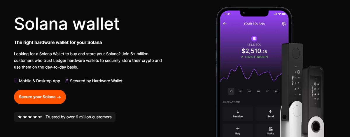 Ledger Solana wallet.