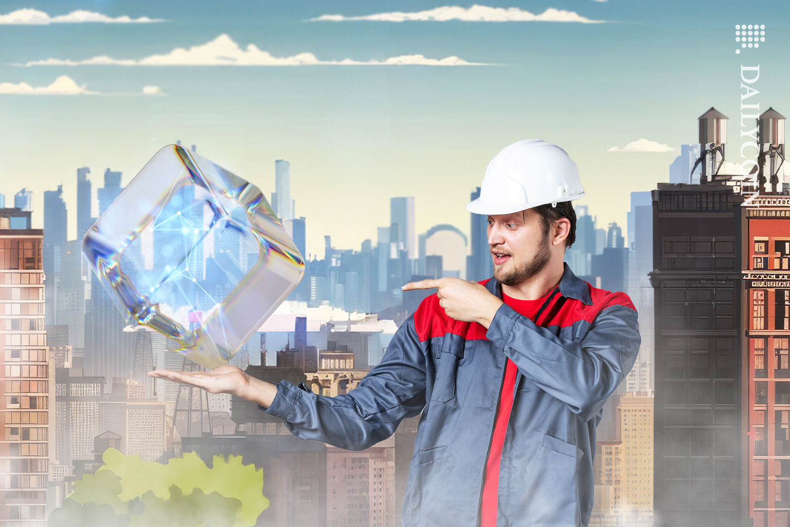Crypto miner showing the city how to use BlockDAG.