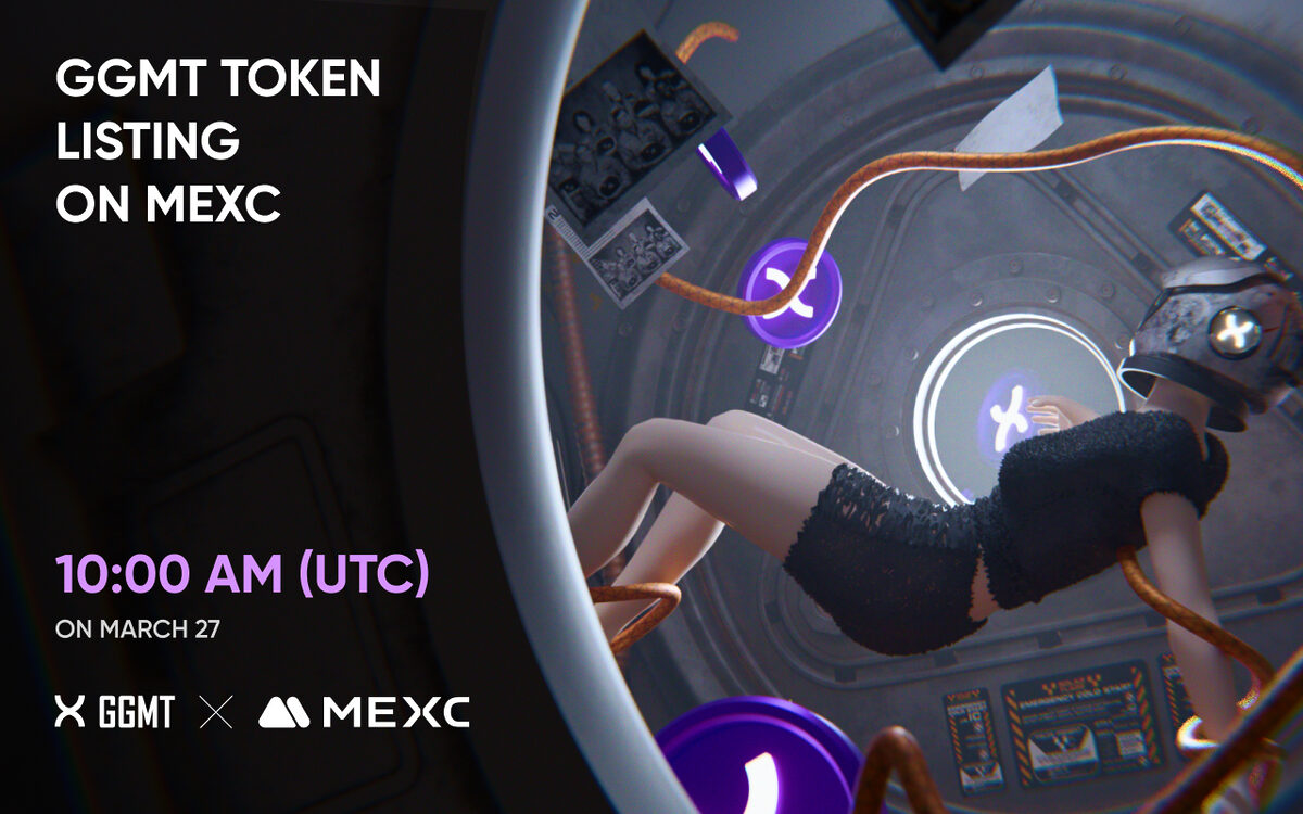 GGMT Token listing on MEXC advertisement.