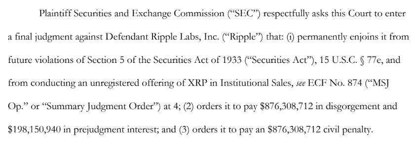 Excerpt from SEC's Remedies Package Motion.