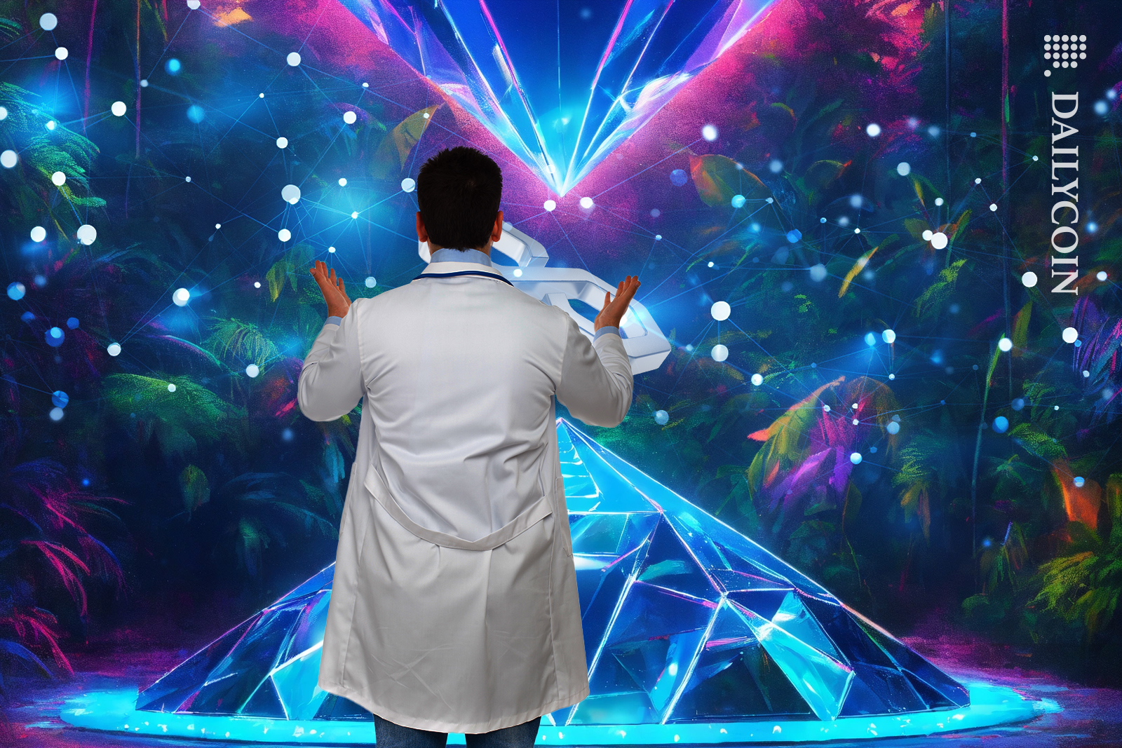 Polygon Matic scientist working on a new project.