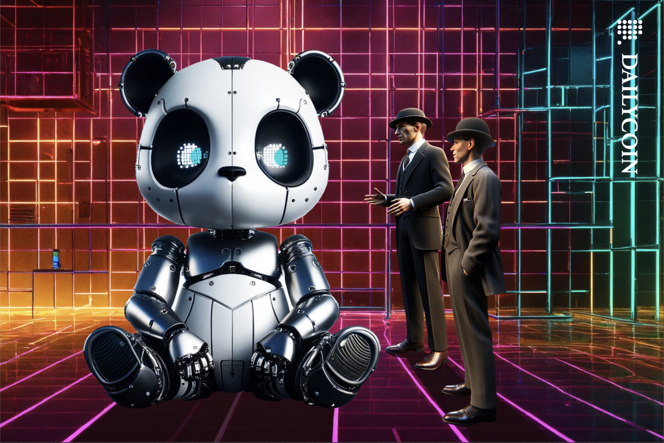 Bitpanda having a chat with two salesmen.