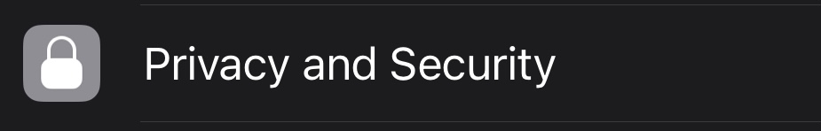 Screenshot of the privacy and security option in Telegram for password settings