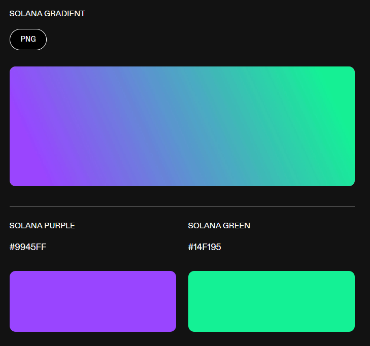 Solana brand colors.