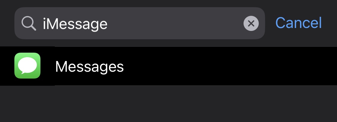 Screenshot of the 'Messages' icon in the iOS Settings menu.