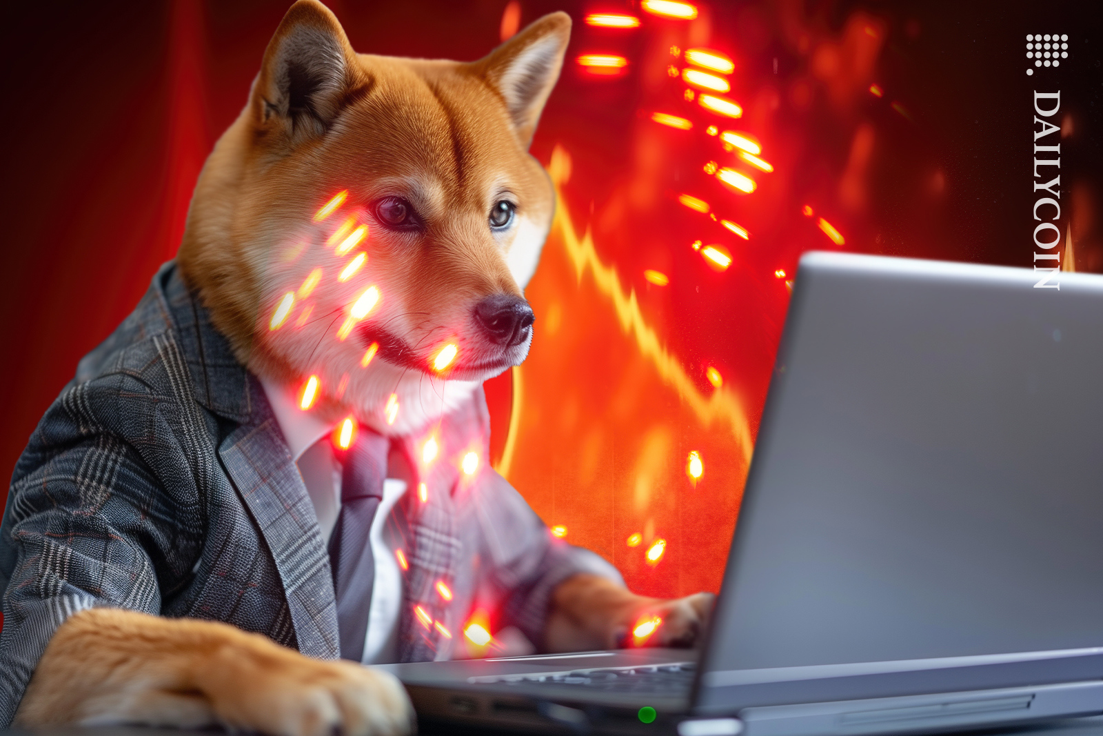 Shiba Inu's seeing red making him go dizzy.