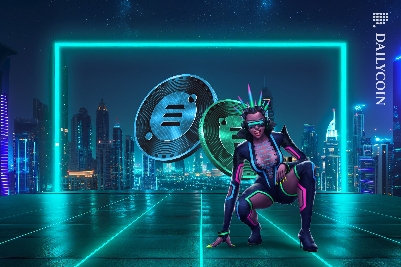 Exverse girl character ready for the token tournament.