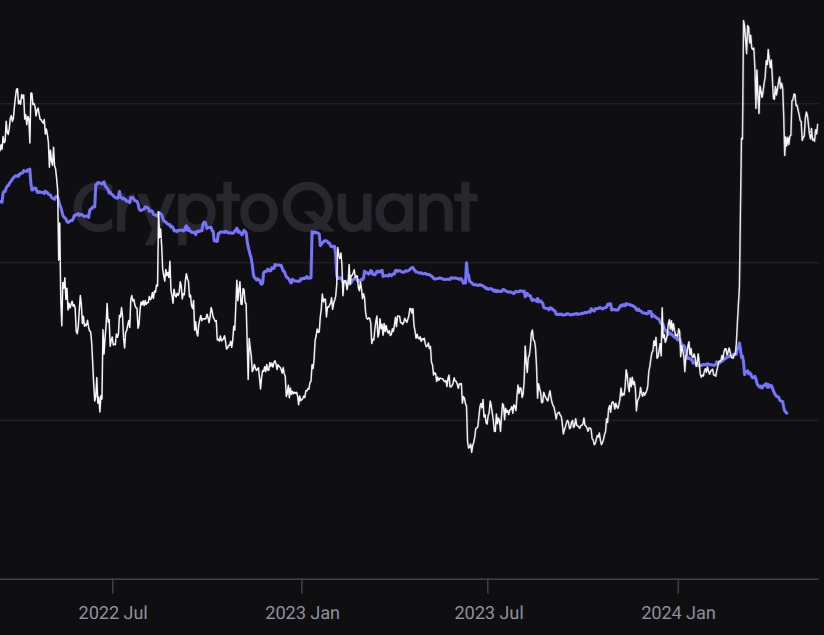 SHIB exchange reserves chart.