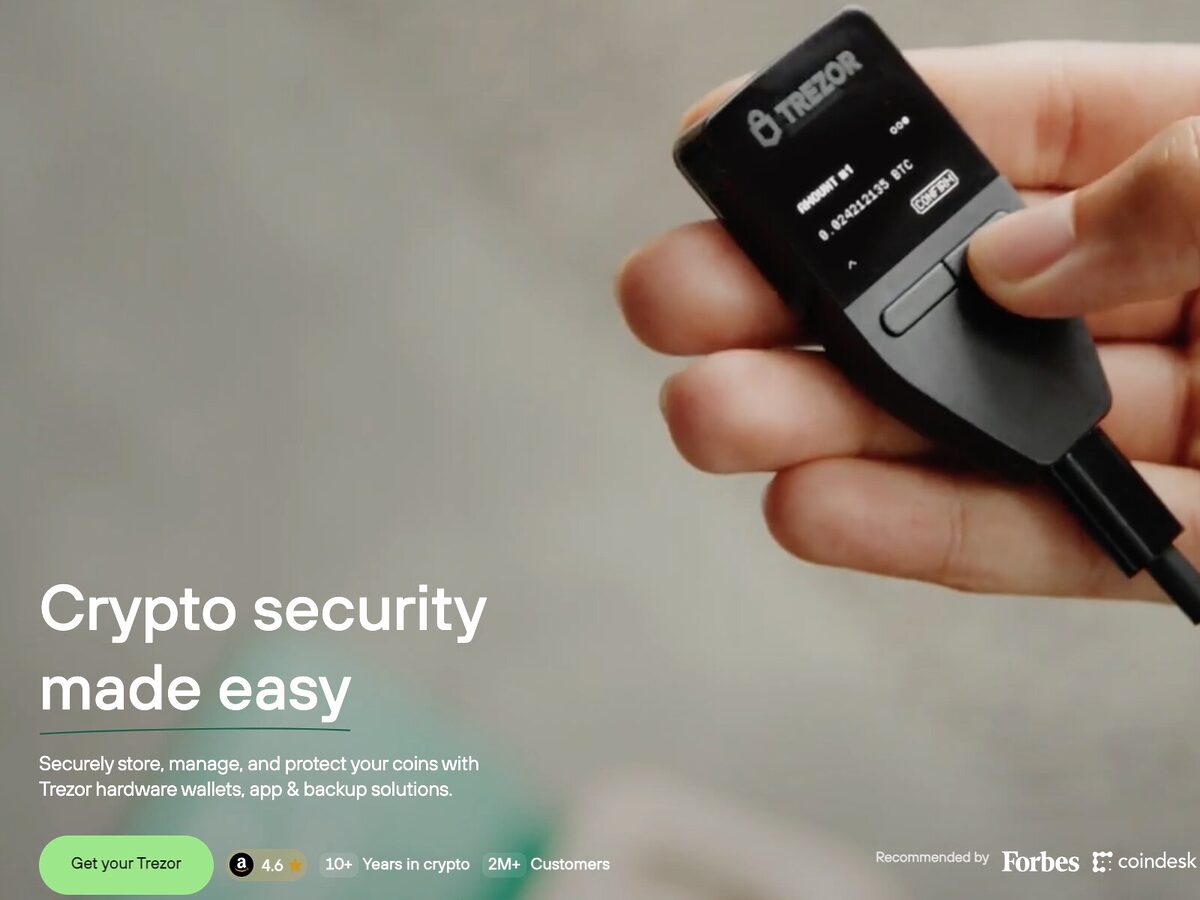 Trezor wallet.