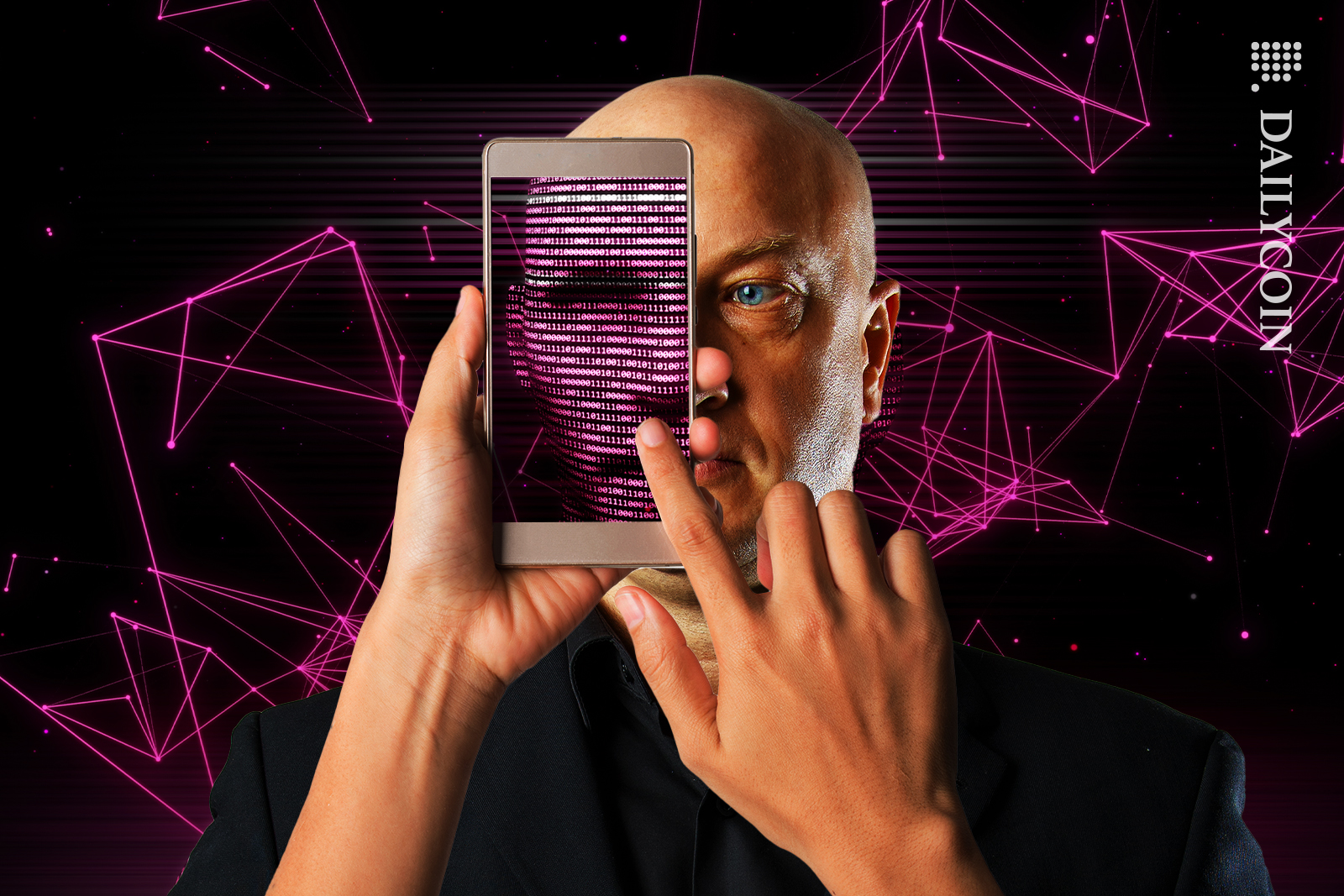 Person getting an identity check in blockchain space.