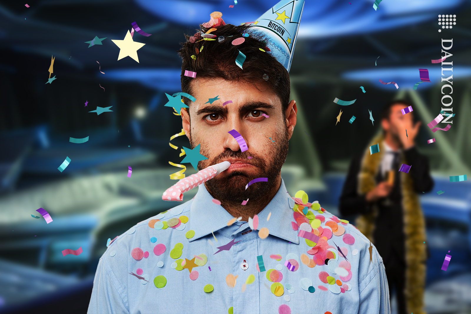 Man was celebrating bitcoin, and is sad the party is over.