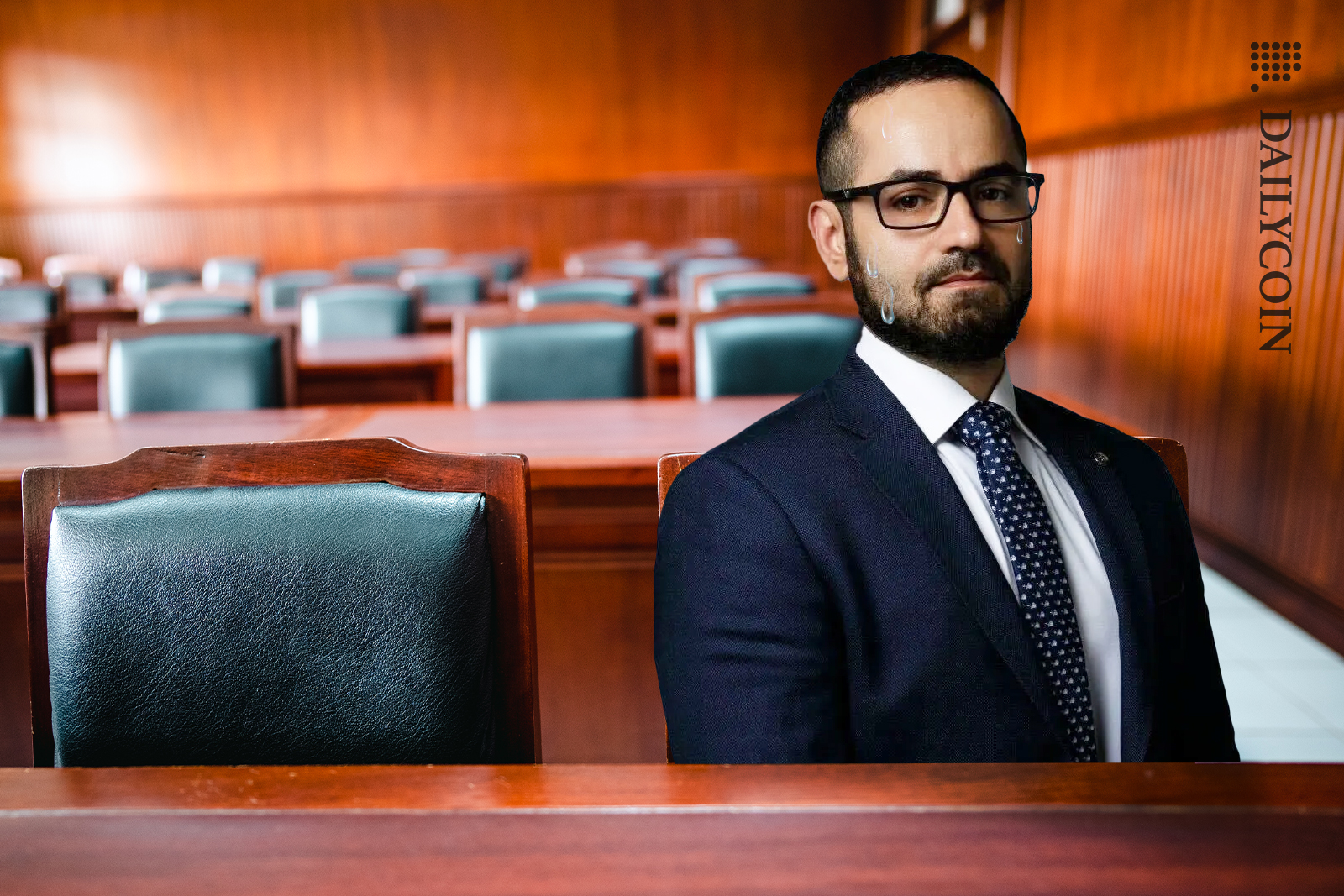 Binances Tigran Gambaryan sweating in court.