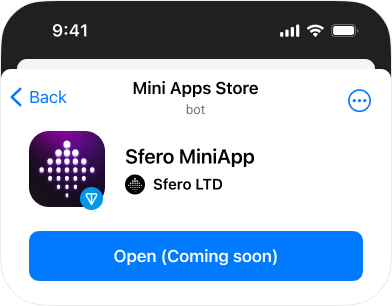 Sfero MiniApp in App Store.