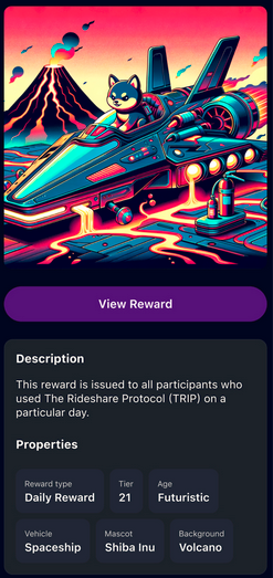 Example TRIP Reward NFT.