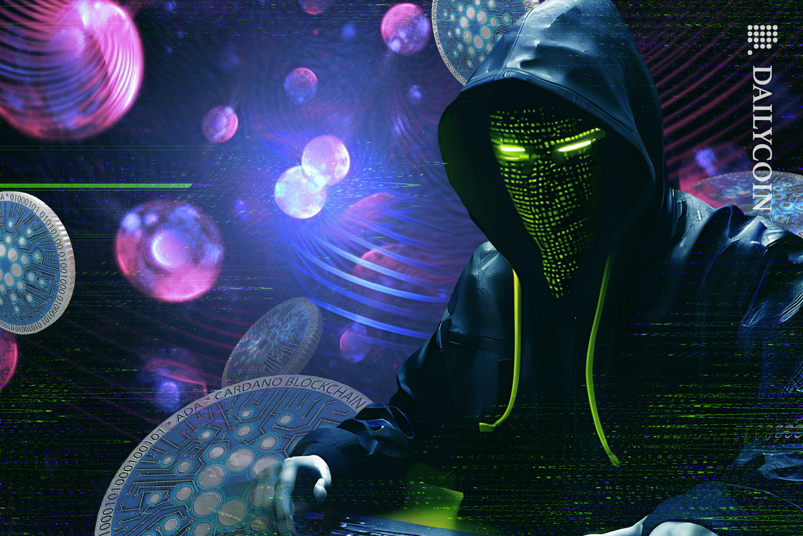 Hacker trying to break into Cardano space.