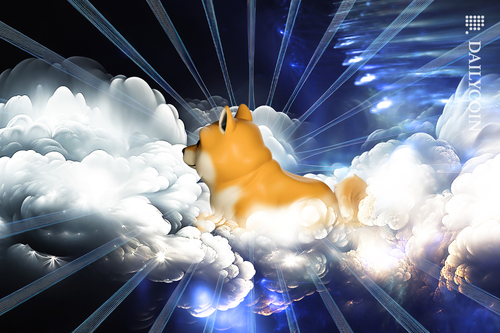 DOGE hiding from the spot light in the dark clouds.