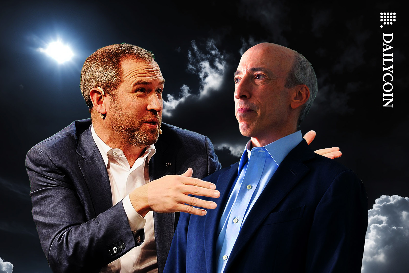 Brad Garlinghouse and Gary Gensler having an intimate conversation.