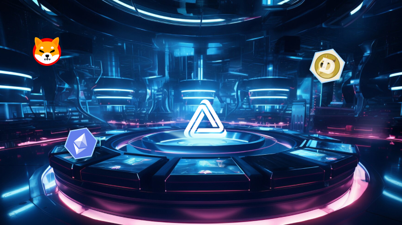 Crypto tokens floating around in an underground secret base.