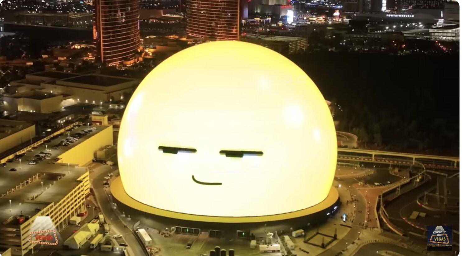 The emoji face on the Sphere