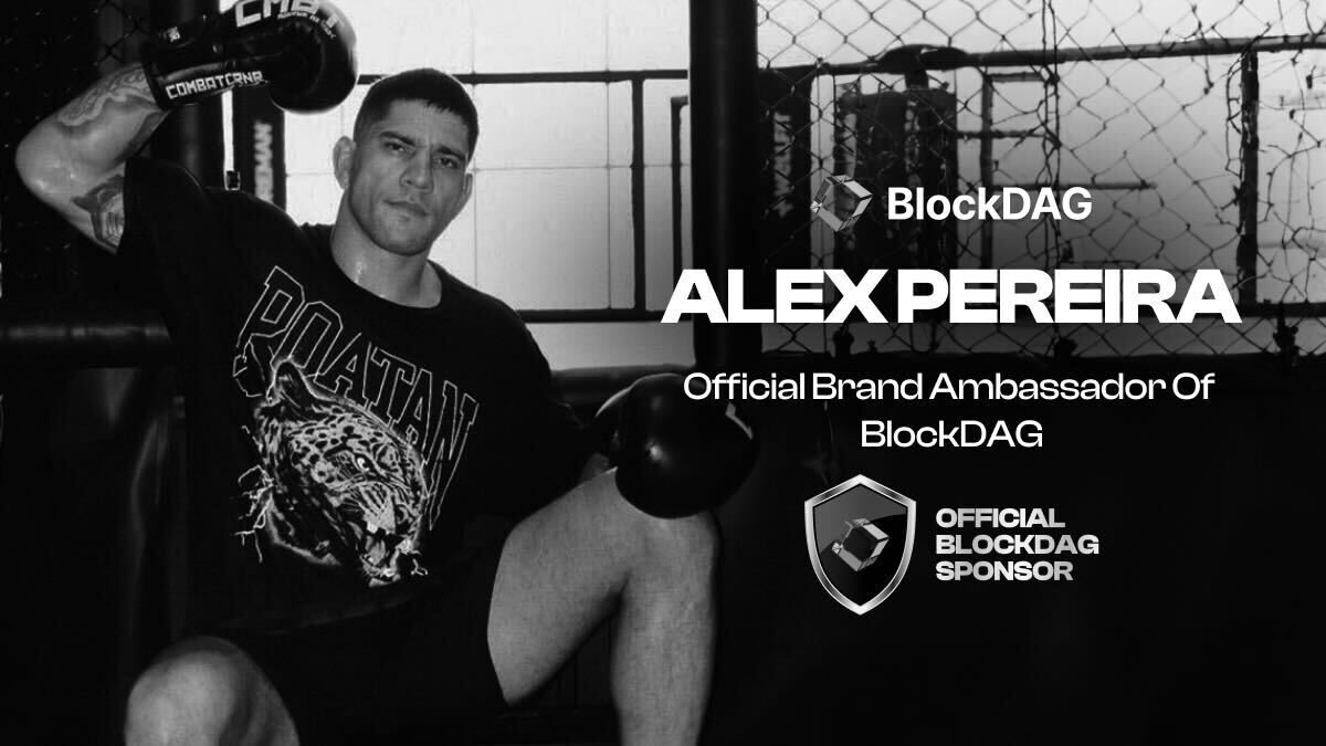 Alex Pereira BlockDAG advertisement.