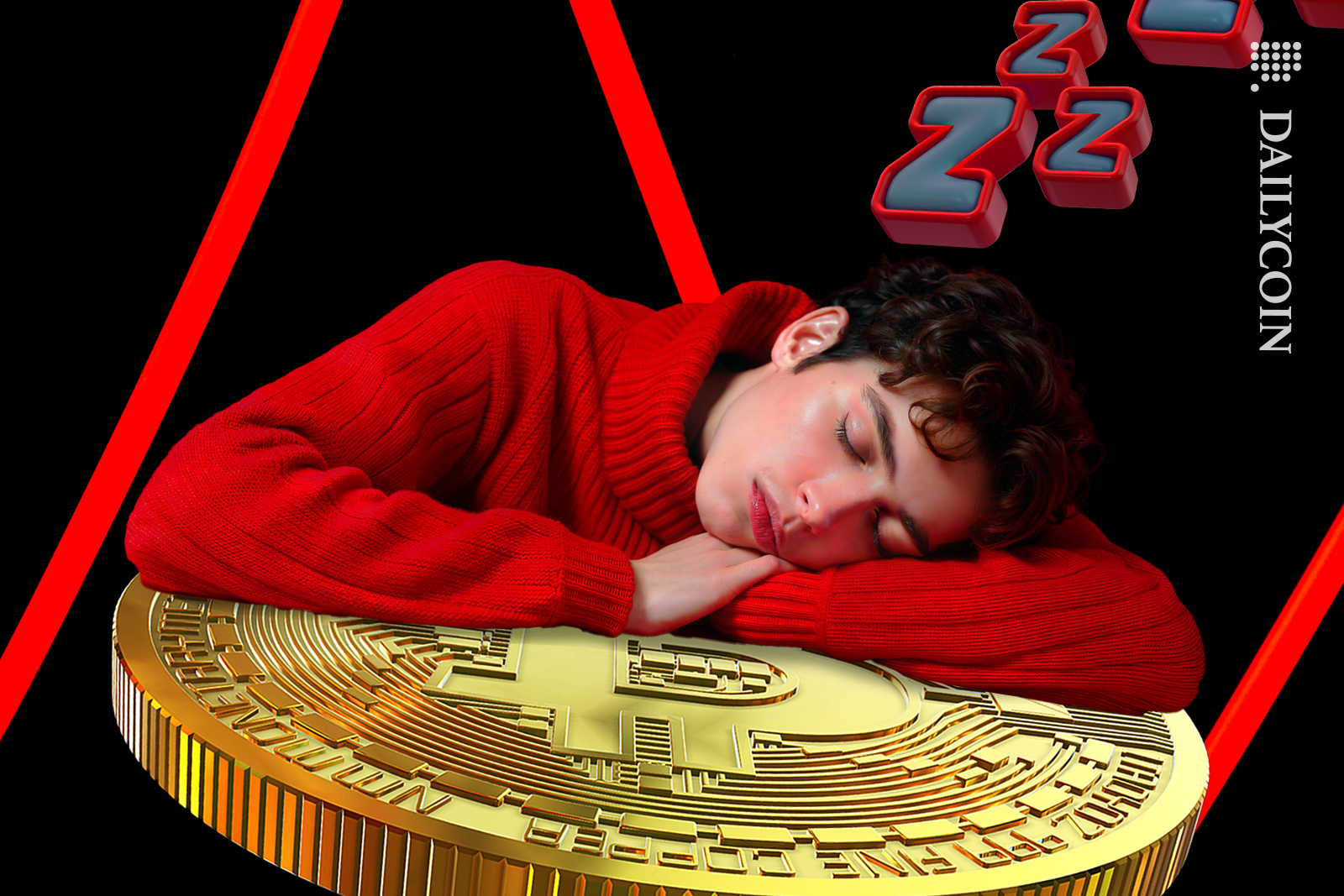 Person is sleeping on bitcoin whilst its in the red zone.