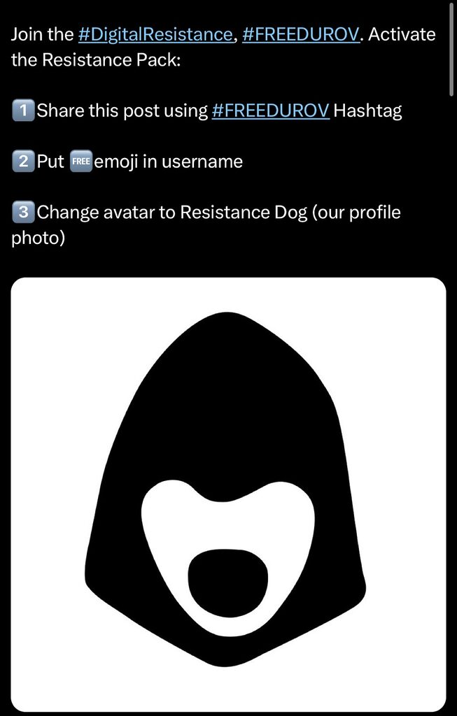 TON’s response and advocacy for the release of the Telegram CEO.