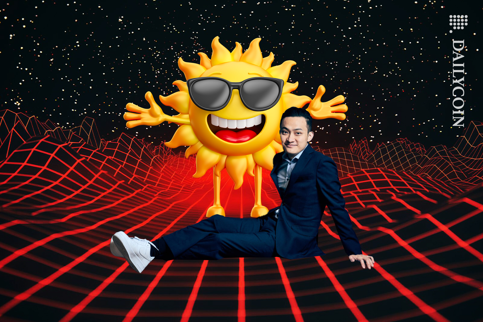 Justin Sun with his new memecoin Sunpump.