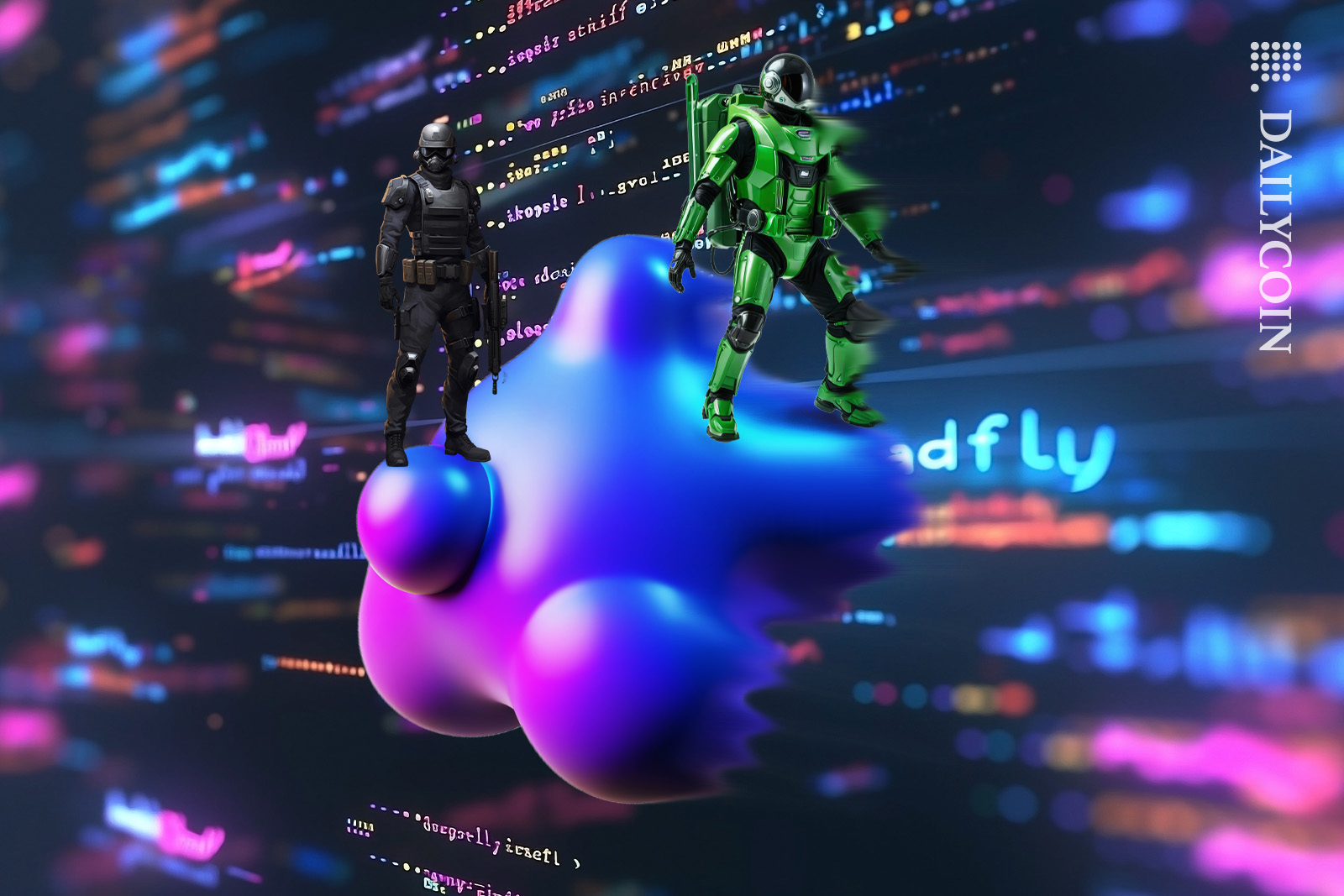 Two security guys appearing from crypto coding scene.