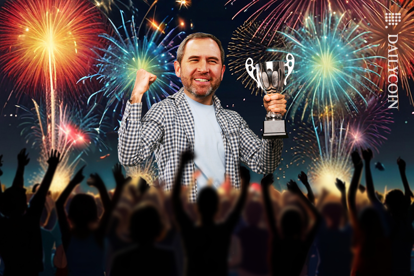 Ripple CEO Brad Garlinghouse celebrating with his XRP community.