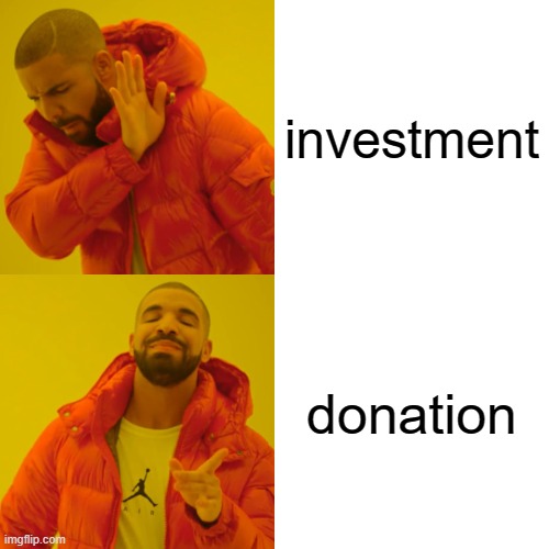 meme showing Vitalik's preference to donate to Layer 2 chains.
