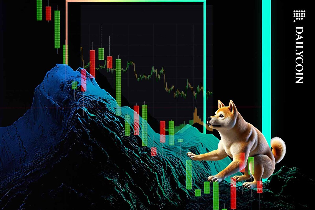 Shiba Inu ready to jump to the top of a digital mountain.