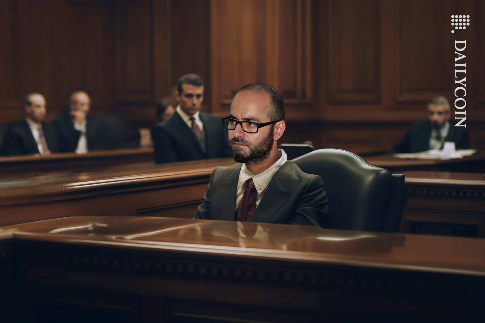 Tigran Gambaryan sitting in a court room.