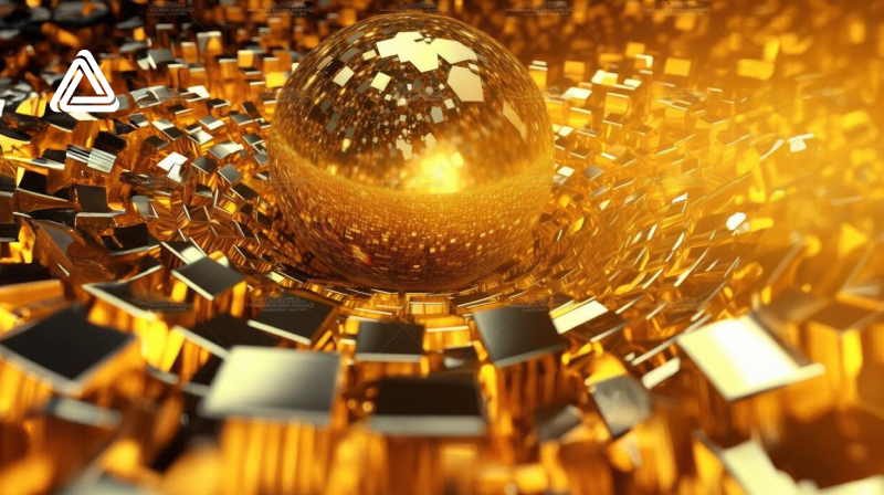 ETFSwap sphere full of gold.