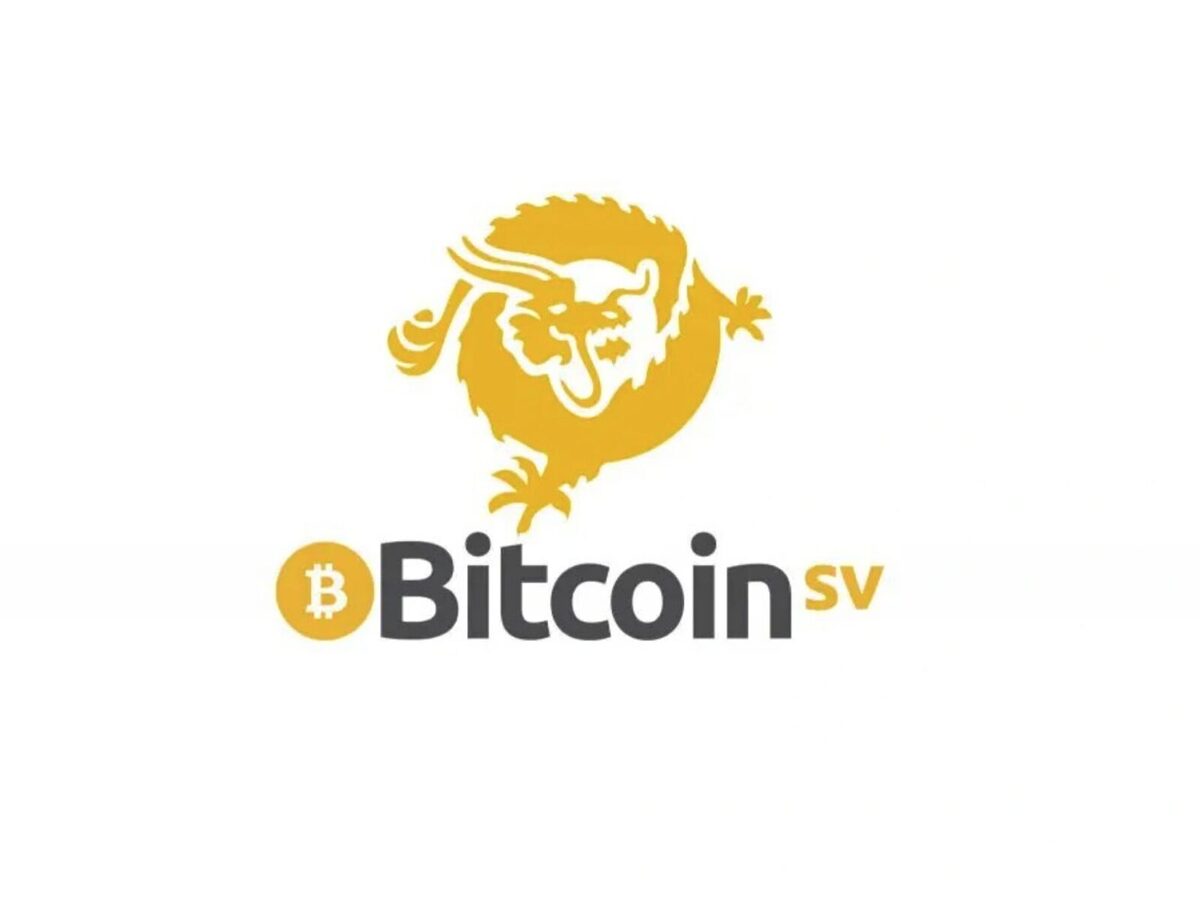 Bitcoin SV logo showing a yellow dragon hovering above the BitcoinSV title.