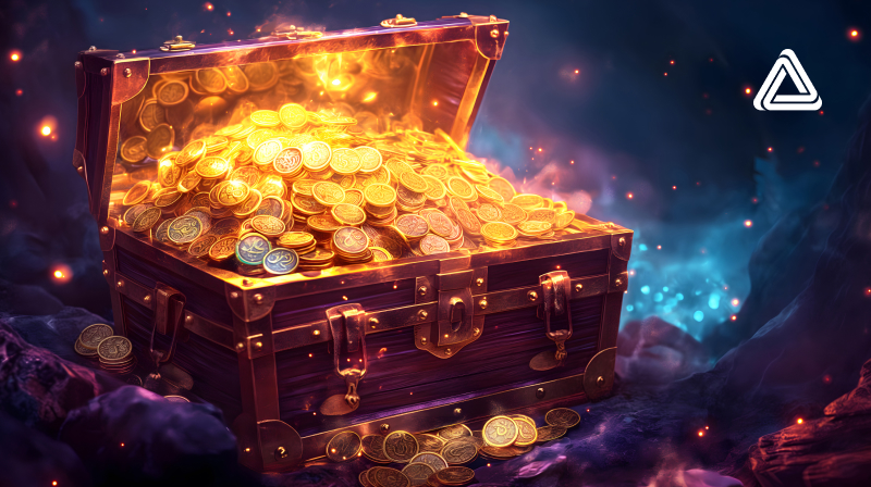 Chest full of ETFSwap tokens.