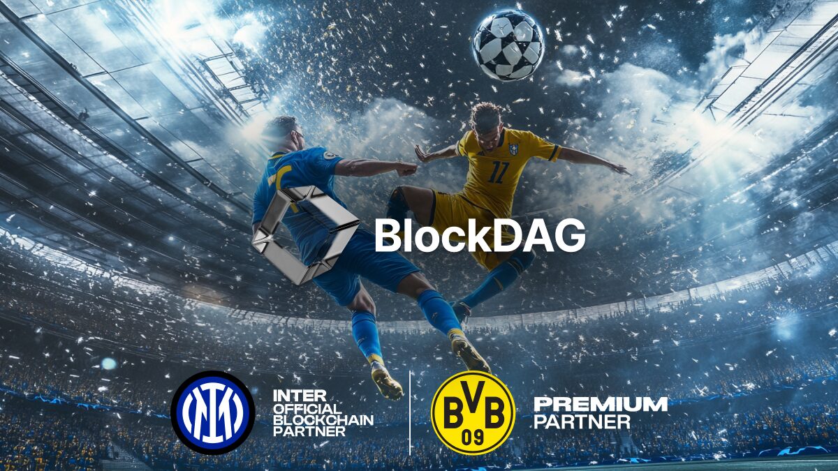 BlockDAG partnership with BVB09 advertisement.