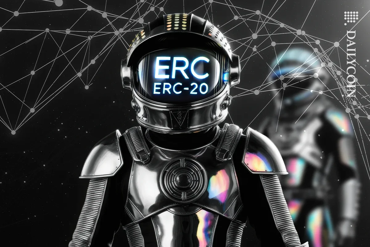 Shiny metal robot ERC-20.