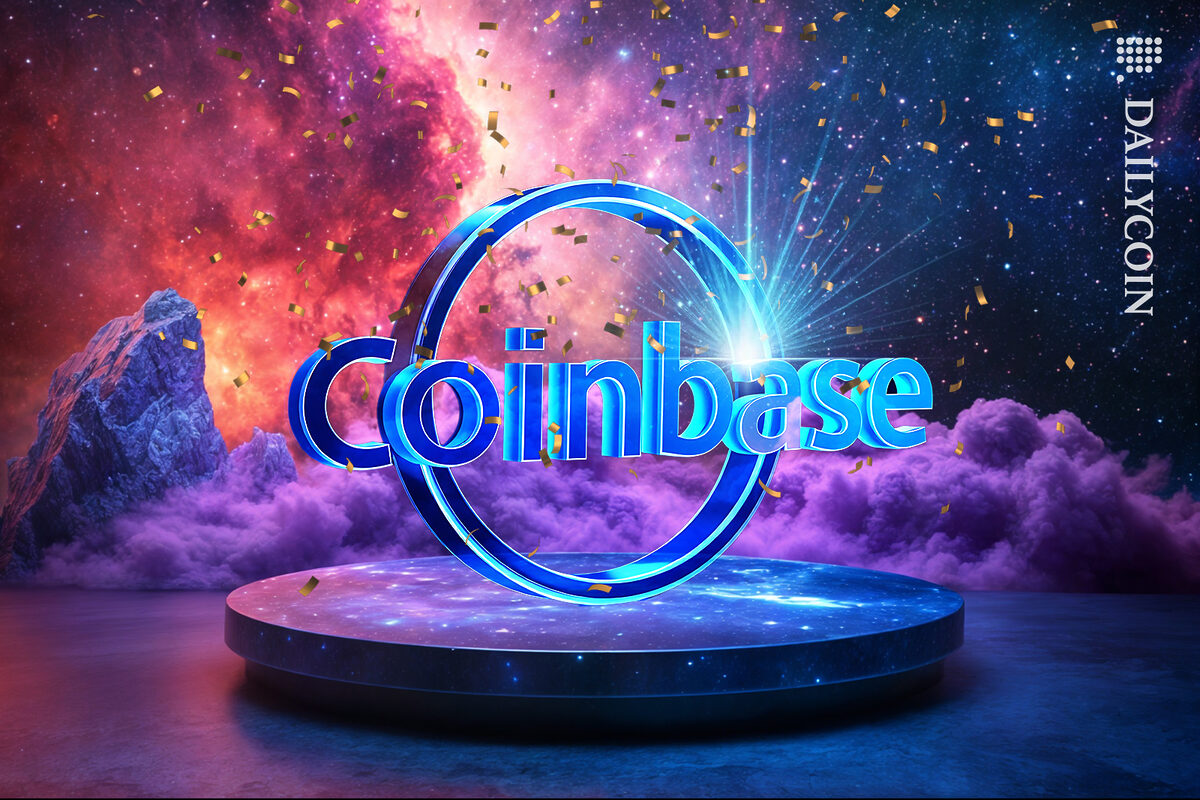 Coinbase is celebrating an award.