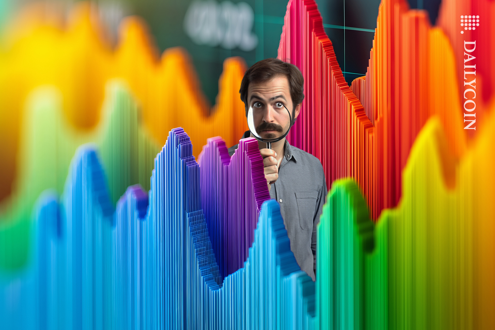 Guy looking into different crypto price comparisons