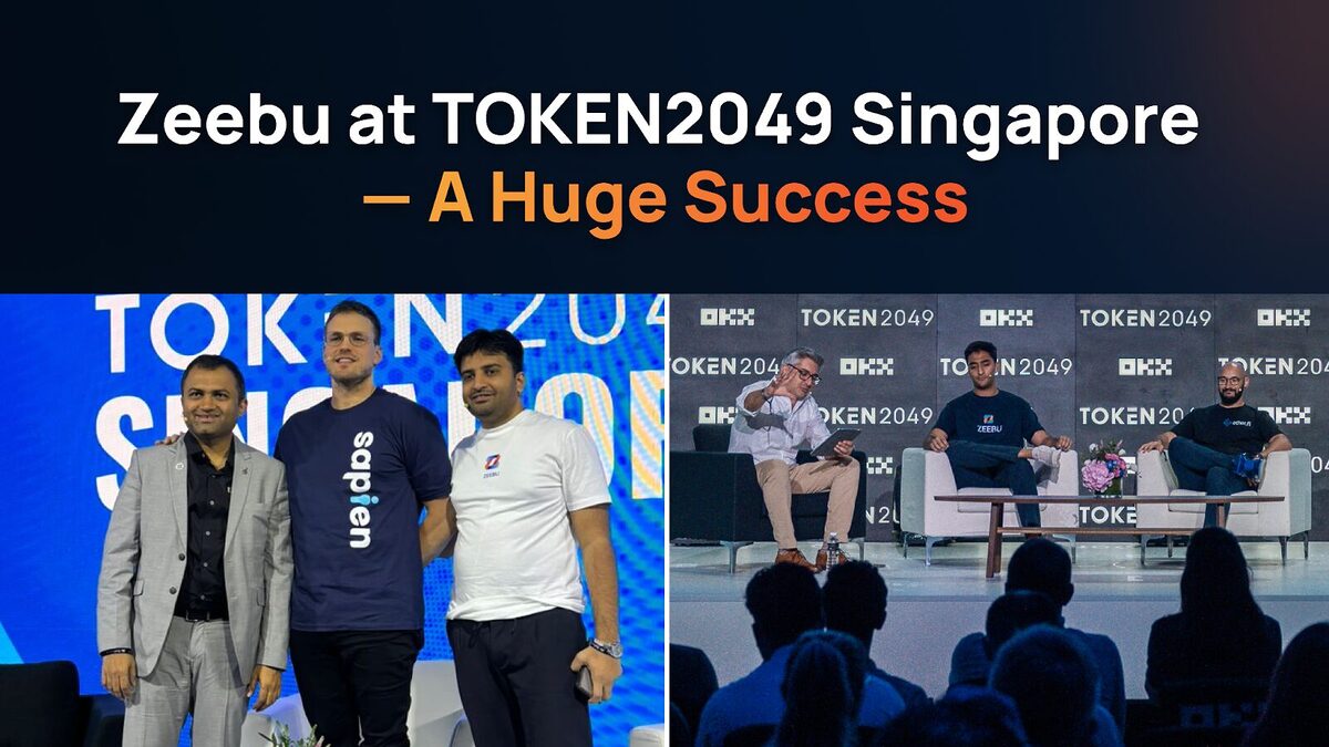 Zeebu presenting at TOKEN2049.