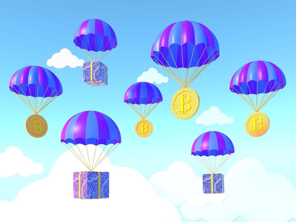 Bitcoins getting airdroped.