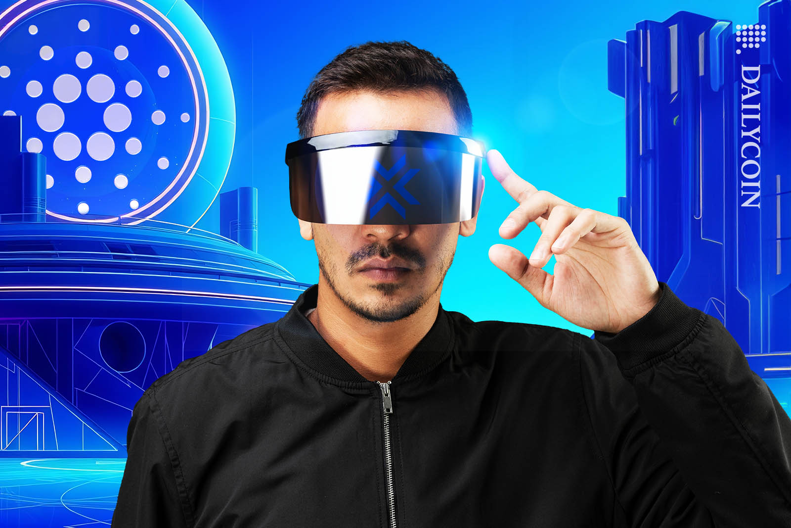 Man with LCX glasses in Cardano ADA land.