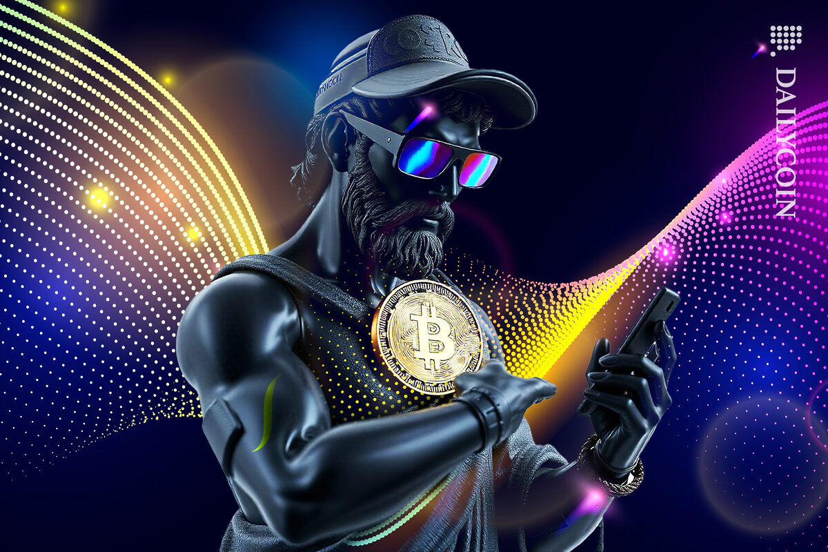 Samara man with a bitcoin necklace making digital waves.