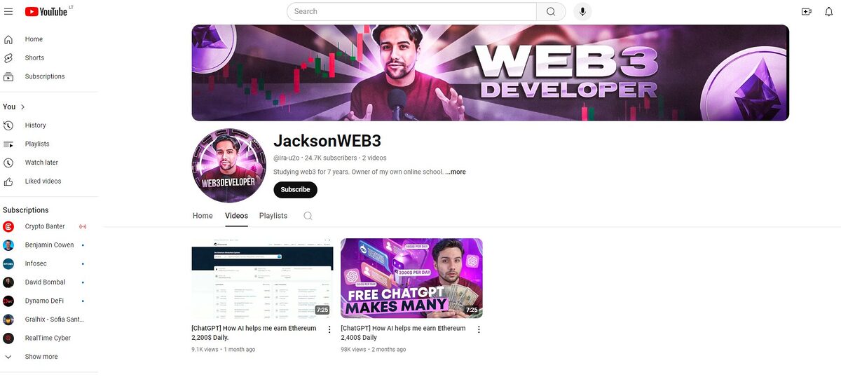 Jackson promotes a ChatGPT-driven arbitrage bot.