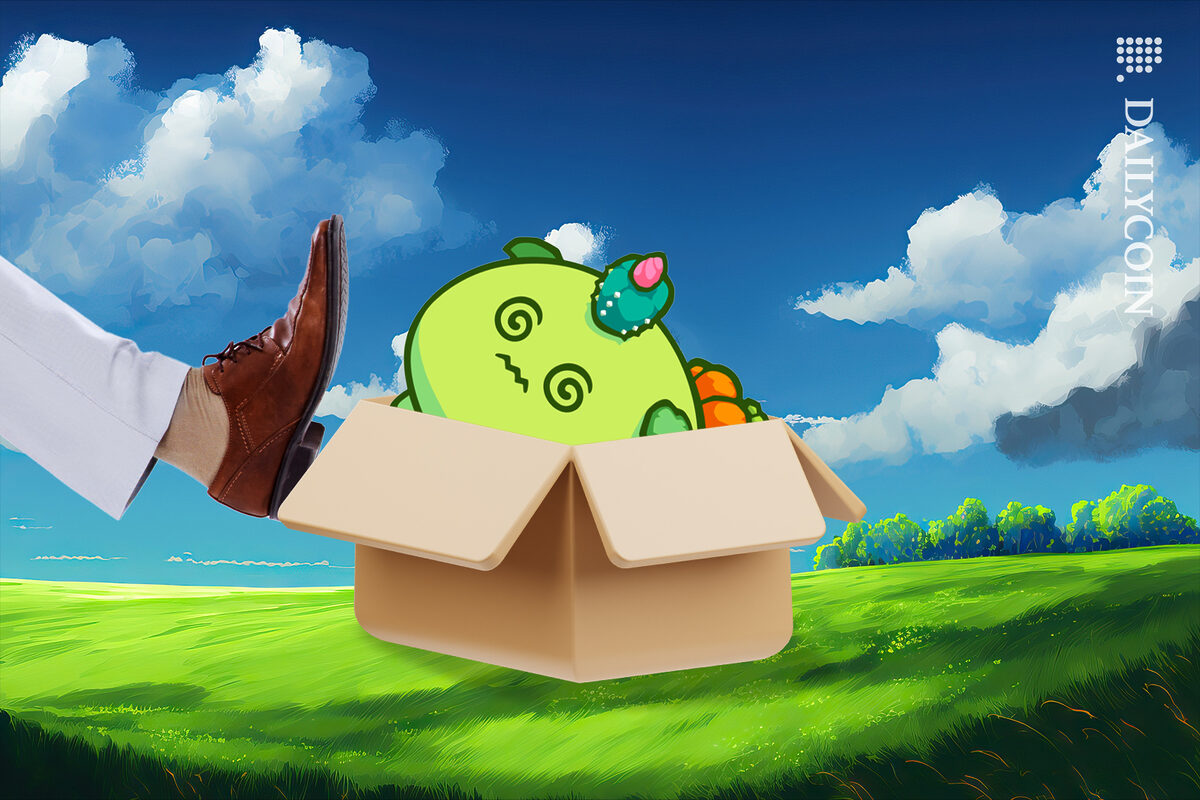 Axie Infinity character getting the boot.